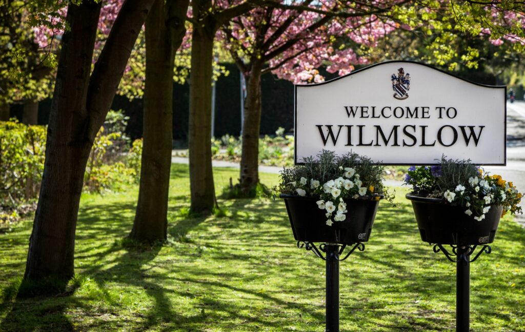 Where to live in the Golden Triangle, Cheshire, Wilmslow Sign Board